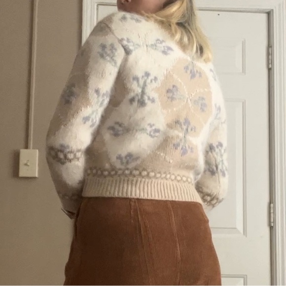 Angora rabbit wool sweater, split turtle neck, size M - Picture 4 of 6